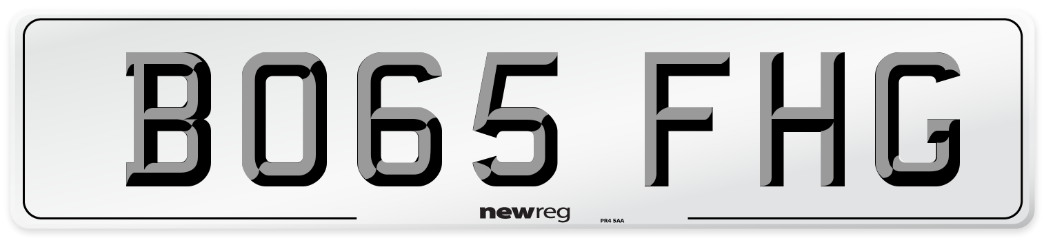 BO65 FHG Number Plate from New Reg